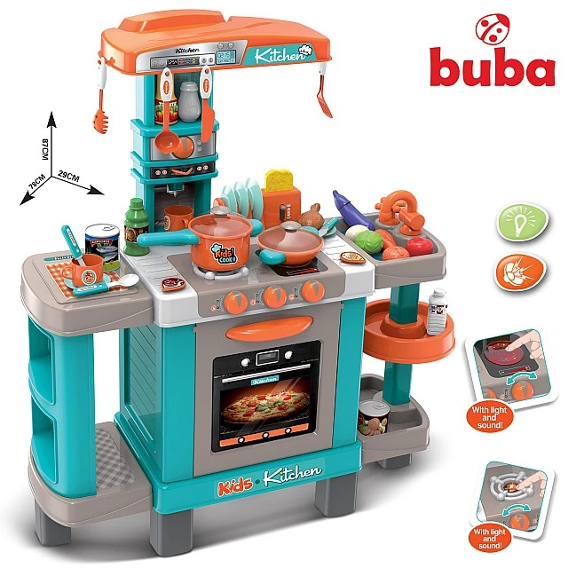 Παιδική κουζίνα με απόκριση αφής Buba 008-938A, Μπλε