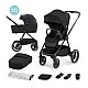 Βρεφικό καρότσι KinderKraft 2in1 NEA MIDNIGHT BLACK