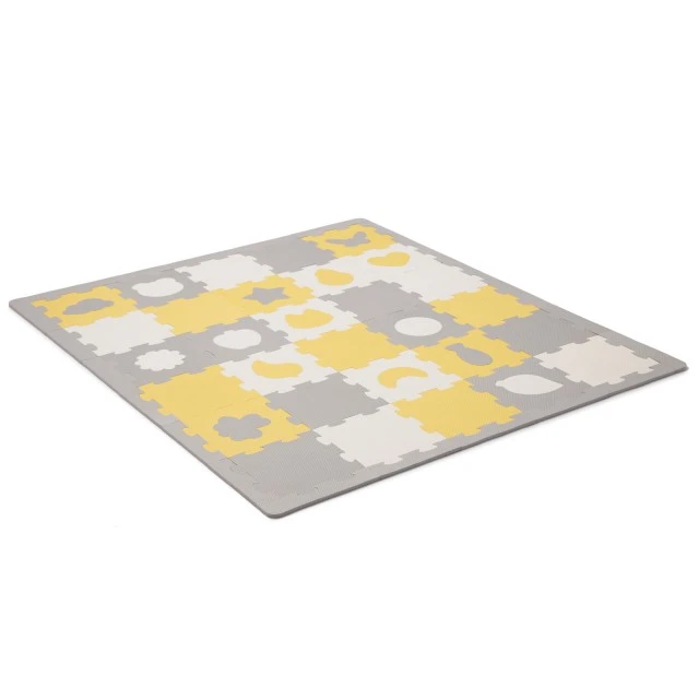 KinderKraft LUNO SHAPES μαλακό παζλ κίτρινο KPLUSH00YEL