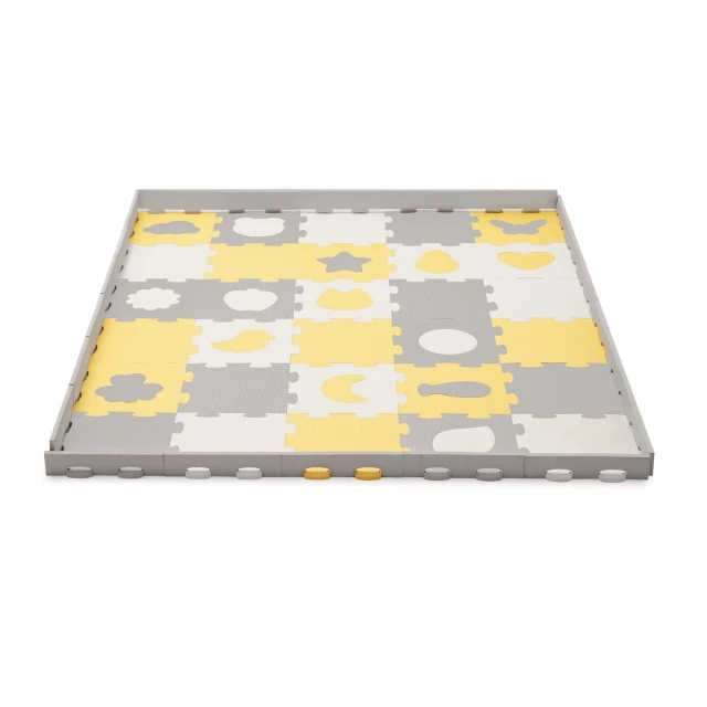 KinderKraft LUNO SHAPES μαλακό παζλ κίτρινο KPLUSH00YEL