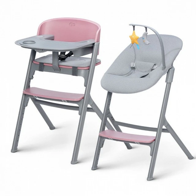 Καρεκλάκι μωρού KinderKraft LIVY ροζ + πολυθρόνα CALMEE