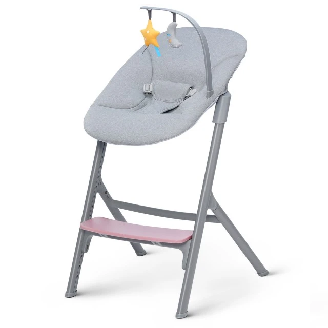 Καρεκλάκι μωρού KinderKraft LIVY ροζ + πολυθρόνα CALMEE