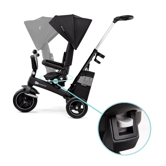 KinderKraft EASYTWIST μαύρο τρίκυκλο KREASY00BLK0000