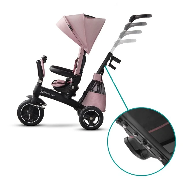 KinderKraft EASYTWIST ροζ τρίκυκλο KKRETWIPNK