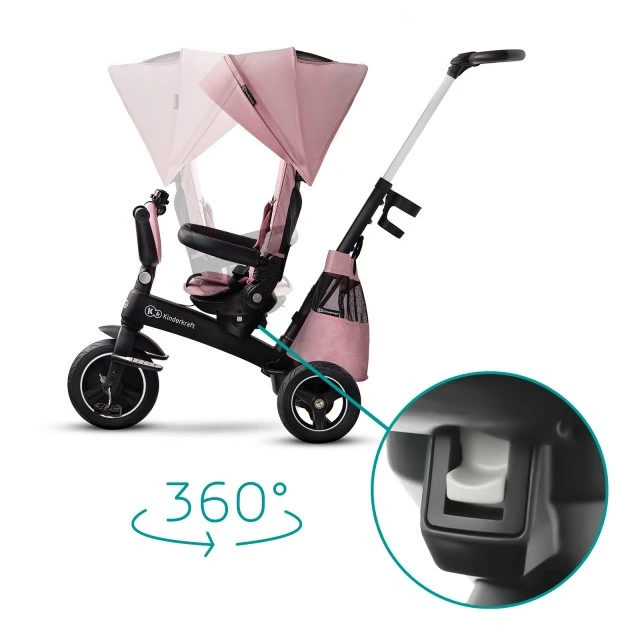 KinderKraft EASYTWIST ροζ τρίκυκλο KKRETWIPNK