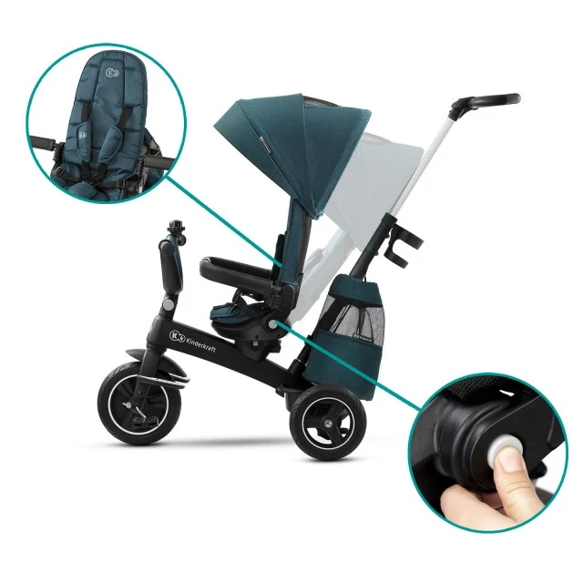 KinderKraft EASYTWIST πράσινο τρίκυκλο KKRETWIGRE
