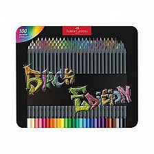 Faber-Castell μολύβια Black Edition, 100 χρώματα, μεταλλική κασετίνα