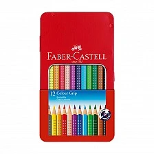 Faber-Castell ακουαρέλα μολύβια Grip 2001, 12 χρώματα, μεταλλική κασετίνα