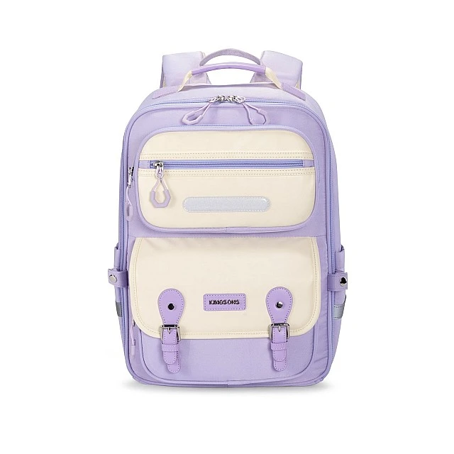 Σακίδιο πλάτης Kingsons Safeback Junior, σχολικό, μωβ