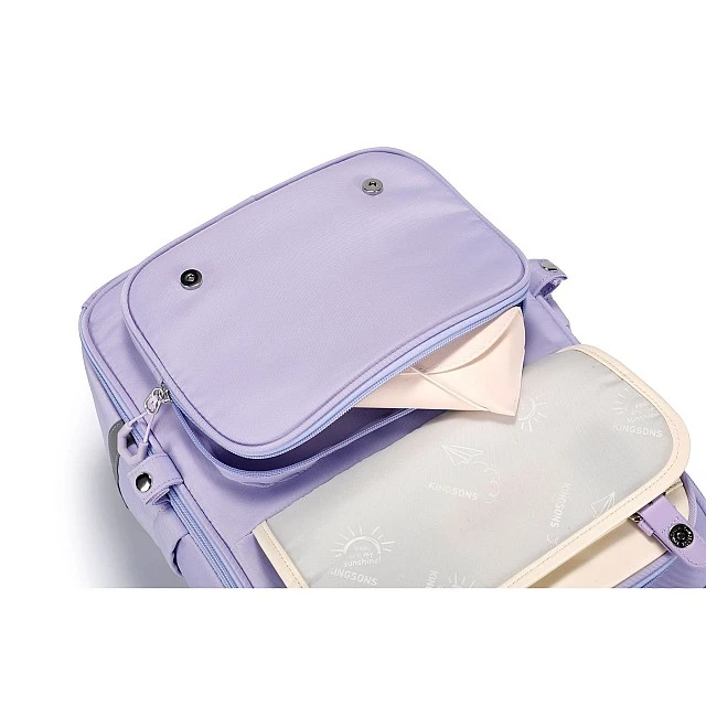 Σακίδιο πλάτης Kingsons Safeback Junior, σχολικό, μωβ