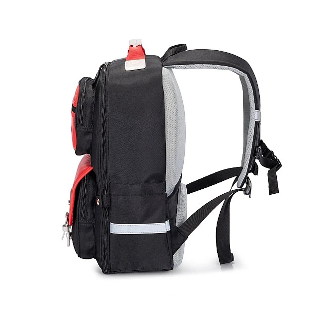 Σακίδιο πλάτης Kingsons Safeback Junior, σχολικό, μαύρο