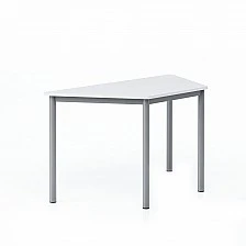 RFG μαθητικό τραπέζι Trapez άνω της Γ΄ γυμνασίου 1250 x 600 x 750 mm MDF λευκός πάγκος γκρι μέταλλο
