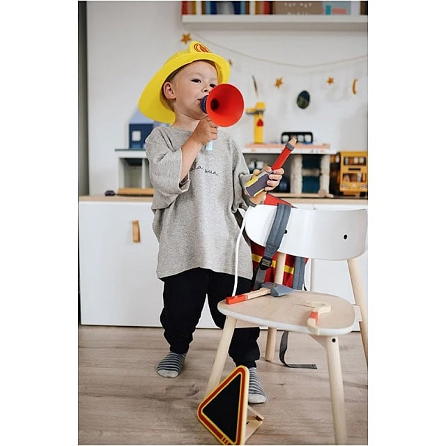 Σετ Small Foot Fireman, παιδικό, σε σακίδιο, ξύλινο