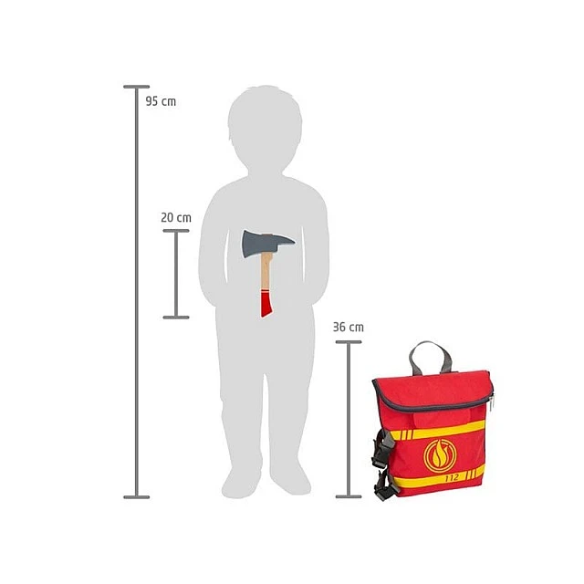 Σετ Small Foot Fireman, παιδικό, σε σακίδιο, ξύλινο