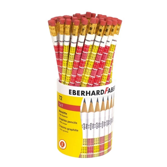 Μολύβι Eberhard Faber, 1x1, με γόμα, 72 τεμάχια