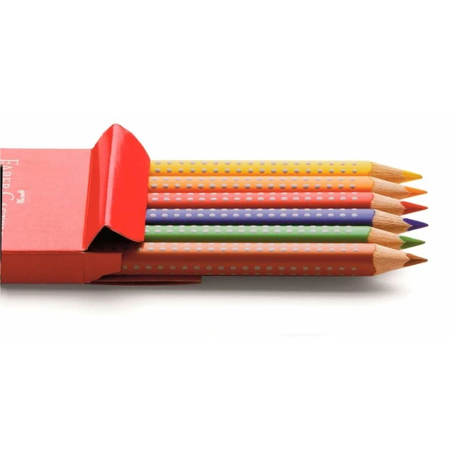 Χρωματιστά μολύβια Faber-Castell Jumbo Grip, 6 χρωμάτων