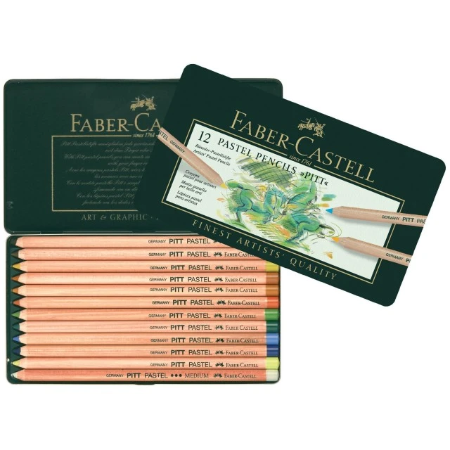 Faber-Castell χρωματιστά μολύβια Pitt Pastel, 12 χρώματα