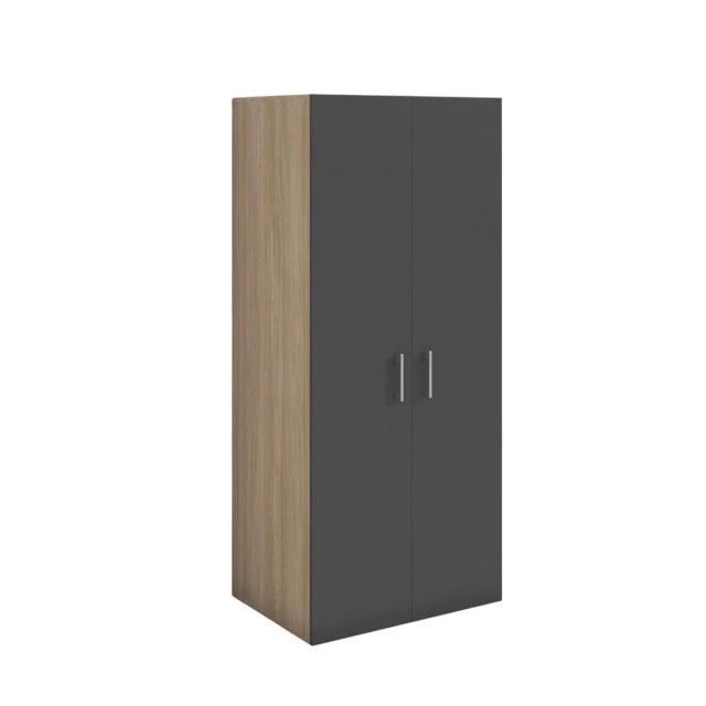 Ντουλάπα RFG, διπλή, 800 x 560 x 1800 mm, δρυς sonoma και γραφίτης