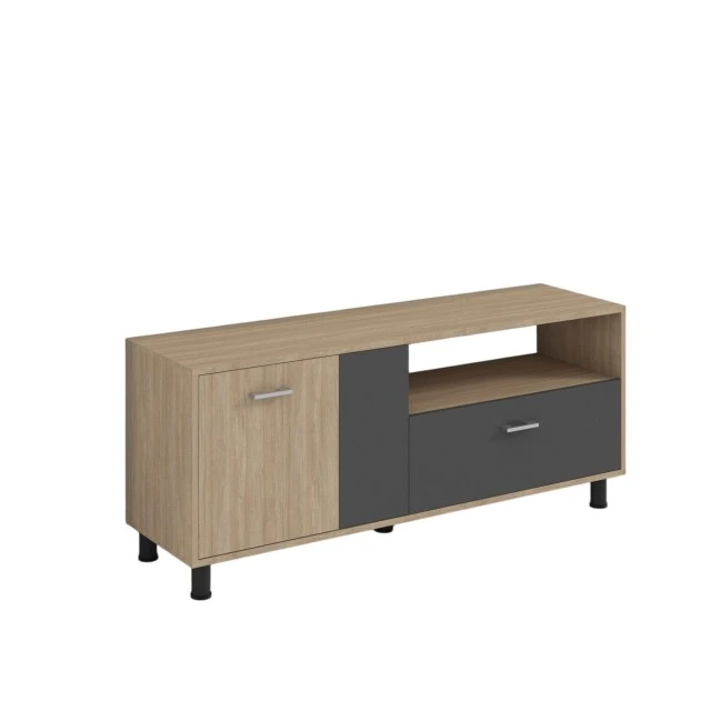 Έπιπλο τηλεόρασης RFG, 1470 x 400 x 630 mm, δρυς sonoma και γραφίτης
