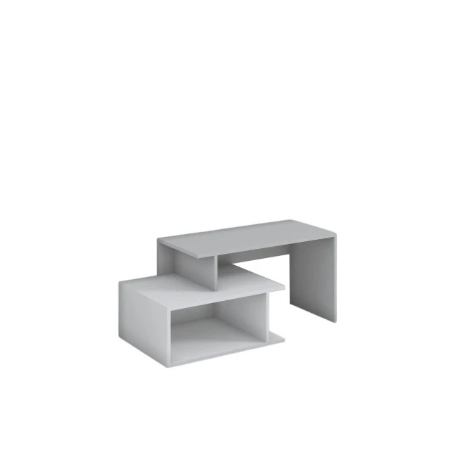 Έπιπλο τηλεόρασης RFG, 1250 x 500 x 500 mm, λευκή βάση, γκρι επάνω μέρος