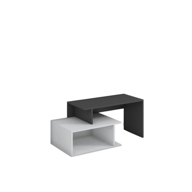 Έπιπλο τηλεόρασης RFG, 1250 x 500 x 500 mm, λευκή βάση, επάνω μέρος από γραφίτη