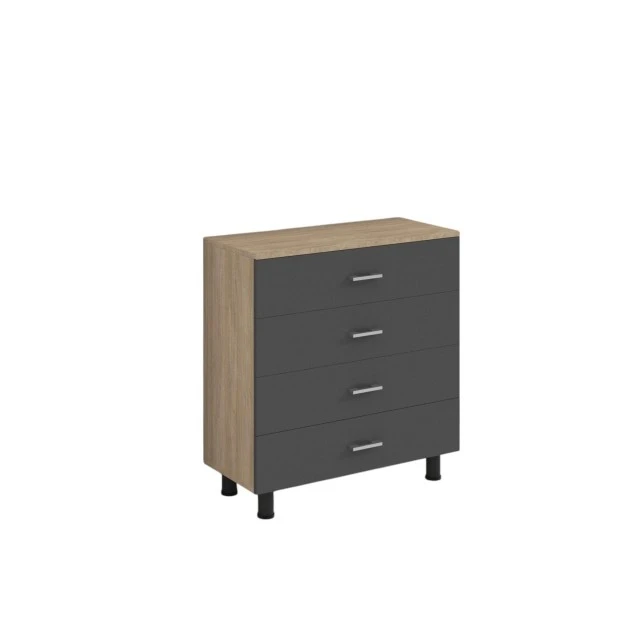 RFG συρταριέρα 800 x 400 x 850 mm δρυς sonoma και γραφίτης