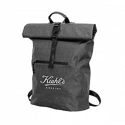 Σακίδιο πλάτης Rolltop, αδιάβροχο, με τσέπη, 300D RPET, 40 x 60 cm, μαύρο