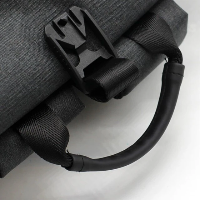 Σακίδιο πλάτης Rolltop, αδιάβροχο, με τσέπη, 300D RPET, 40 x 60 cm, μαύρο