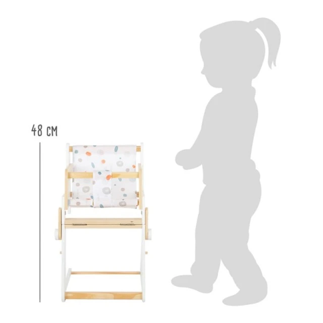 Καρέκλα τραπεζαρίας Small Foot για κούκλες, ξύλινη, 26 x 28 x 48 cm