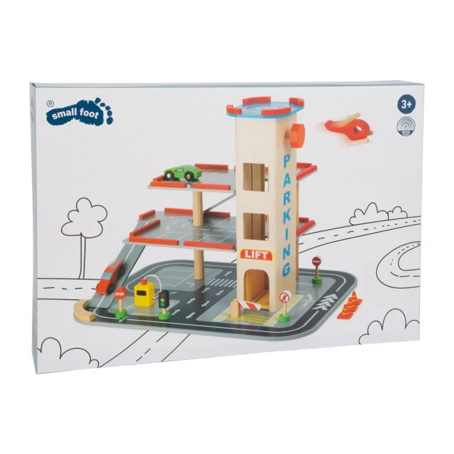 Small Foot γκαράζ στάθμευσης, 3 επίπεδα και πίστα αεροπλάνου