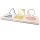 Montessori Educational Sensory Toy, Hape, Mirror Shapes, 24,6 x 6 x 8,8 cm