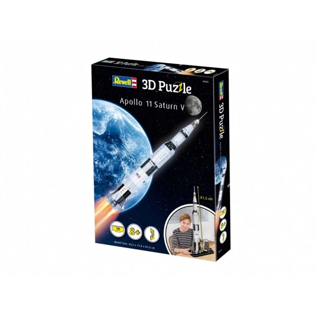 Τρισδιάστατο παζλ Apollo 11 Saturn V, 136 τεμαχίων