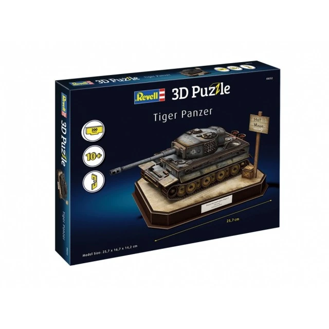 Παζλ, Revell, Γερμανικό τανκ Tiger I 3D, 200 κομμάτια