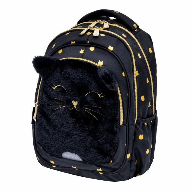 Σχολικό σακίδιο πλάτης, Astra, Fluffy black kitten, AB330, 39 x 28 x 15 εκ.
