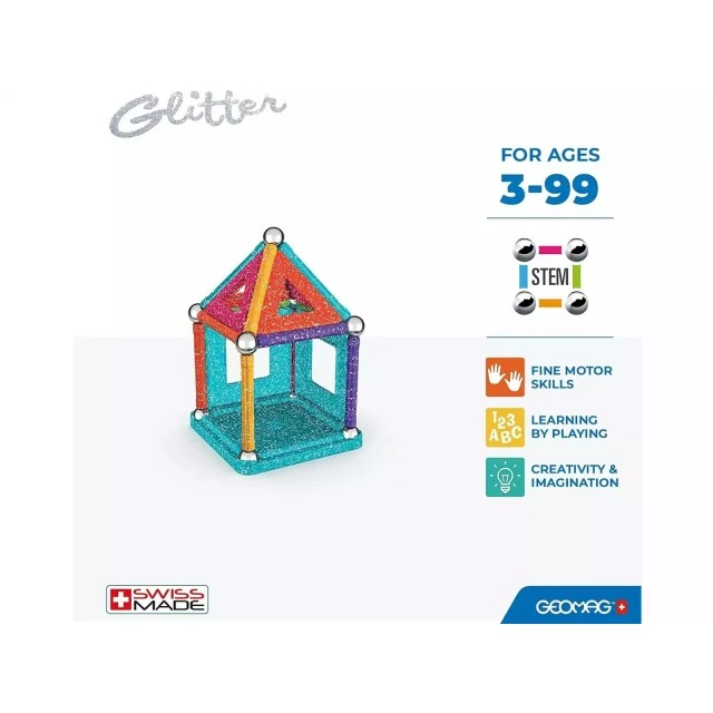 Magnetic constructor Glitter Panels 535, 35 μέρη