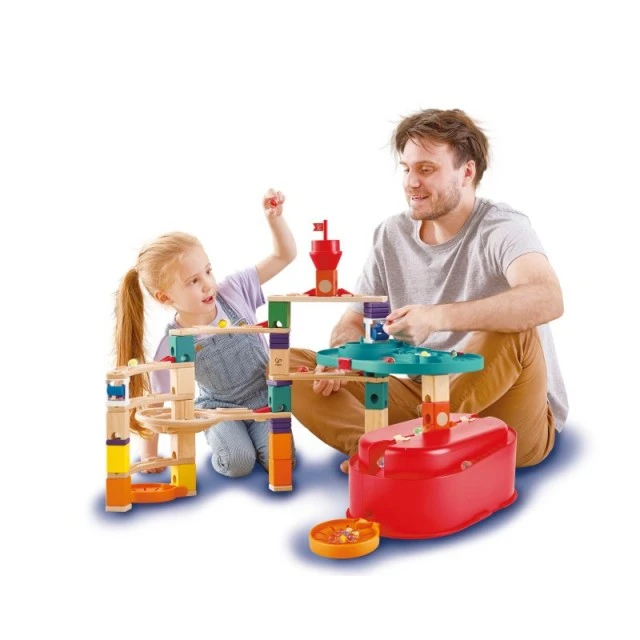 Ξύλινο σετ πίστας μπάλα, Hape Quadrilla, 90 τεμάχια