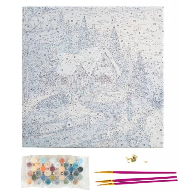 Κιτ τέχνης Paint by number, Homecoming for Christmas, 30 x 30 cm