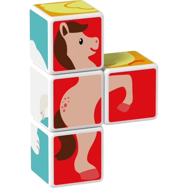 Magicube Magnetic Construction Set, Animals and Cards 132, 11 Pieces