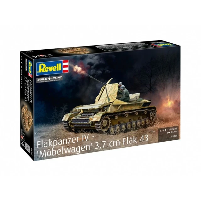 Μοντέλο συναρμολόγησης, Revell, Flakpanzer IV Möbelwagen 3.7cm Flak 43 Tank, 144 μέρη