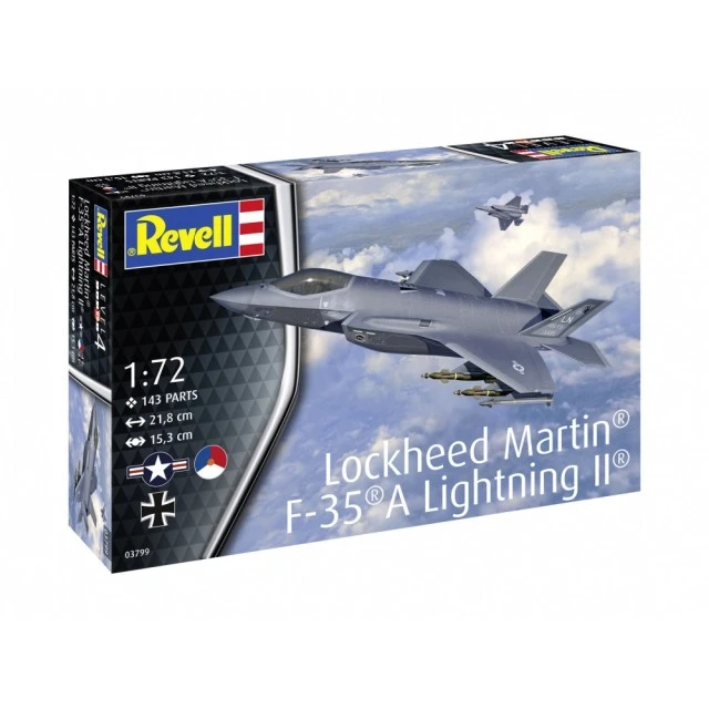Μοντέλο συναρμολόγησης, Revell, μαχητικό αεροσκάφος Lockheed Martin F-35 A Lightning II, 143 εξαρτήματα