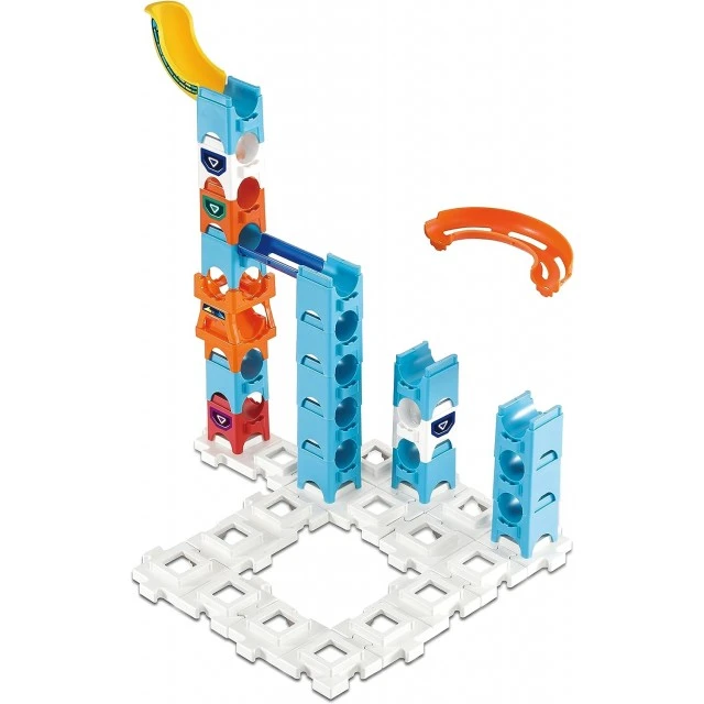 Marble Rush Playset, Double Descent Track, 47 Pieces