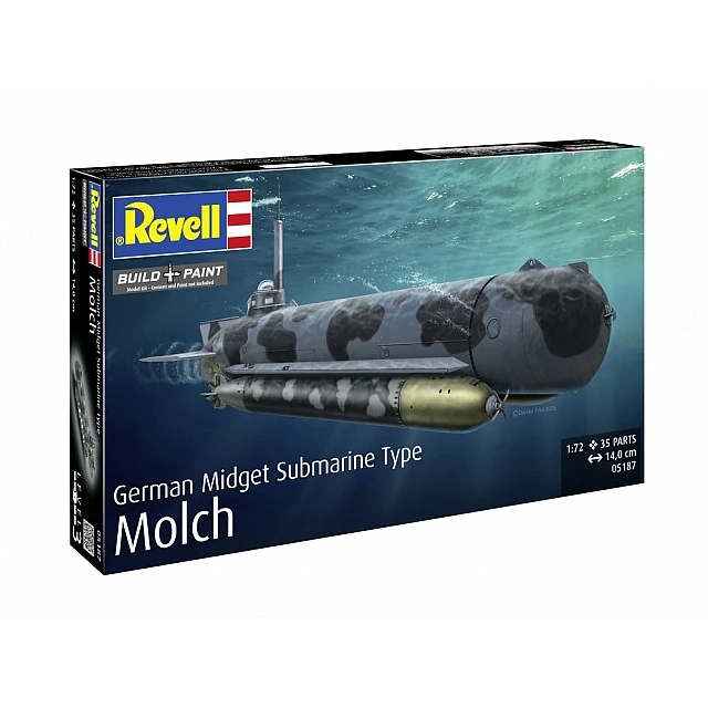 Μοντέλο συναρμολόγησης, Revell, γερμανικό μίνι υποβρύχιο Molch, 35 τεμάχια