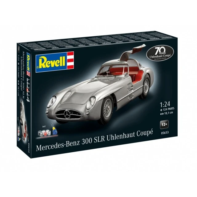 Μοντέλο συναρμολόγησης, Revell, σετ δώρου αυτοκινήτου Mercedes-Benz 300 SLR, 124 ανταλλακτικά