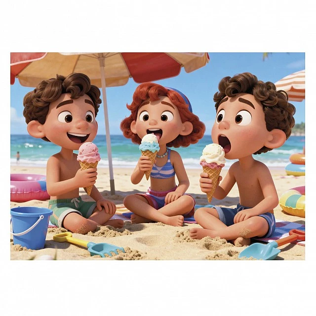 Προοδευτικό παζλ, Educa, Beach Day, 4 σε 1, 20-40-60-80 κομμάτια
