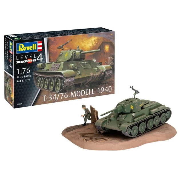 Συναρμολογημένο μοντέλο Σοβιετικό τανκ T-34/76 Model 1940, 76 εξαρτήματα