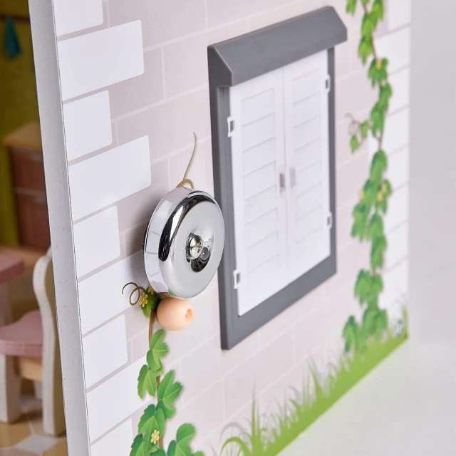 Ξύλινο σετ, Hape, Κουκλόσπιτο με φως LED, 18 τεμάχια