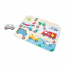 Ξύλινο παιχνίδι παζλ, Hape, Έκτακτης Ανάγκης, 10 κομμάτια