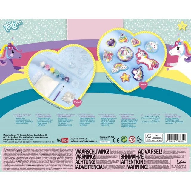 Δημιουργικό σετ, Totum, Model and draw, Unicorn, 6 τεμάχια