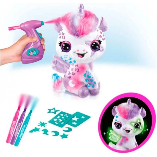 Δημιουργικό σετ, Canal Toys, Λούτρινο παιχνίδι χρωματισμού, Λάμψη στο σκοτάδι μονόκερος