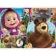 Παζλ, Lisciani, Masha and the Bear, Διπρόσωπο Παζλ 24 Τεμάχια